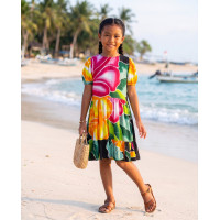 Hand Painted Rayon Kids Dress